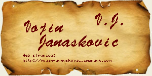 Vojin Janašković vizit kartica